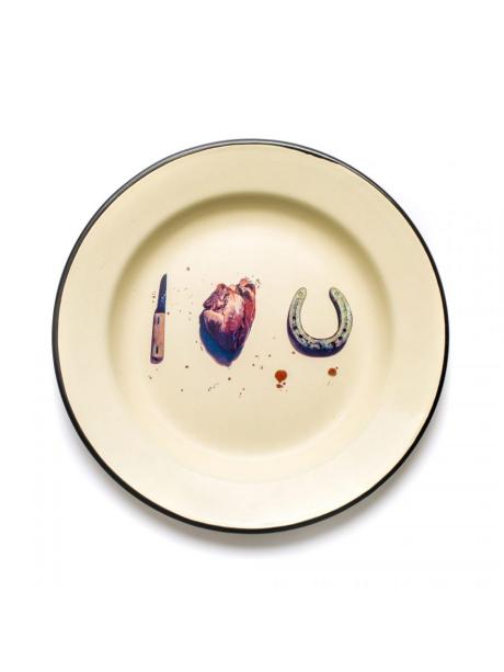 Seletti Toiletpaper Enamel Plate I love you