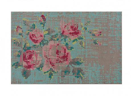 Gan Rugs Canevas Rug Flowers Colour 