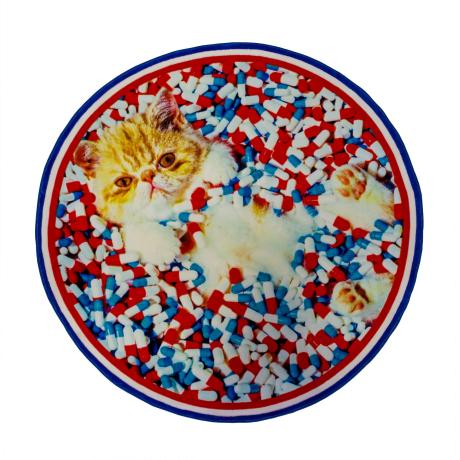 Seletti Toiletpaper Round Rug Cat