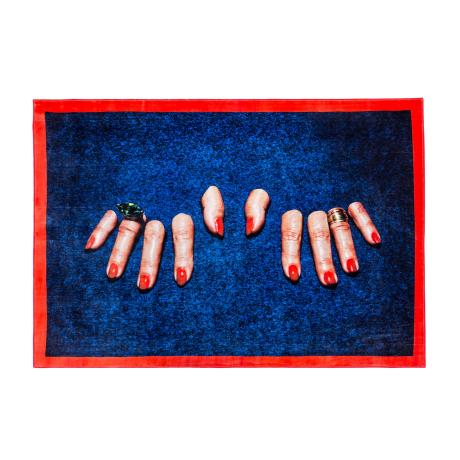 Seletti Toiletpaper Rectangular Rug Fingers