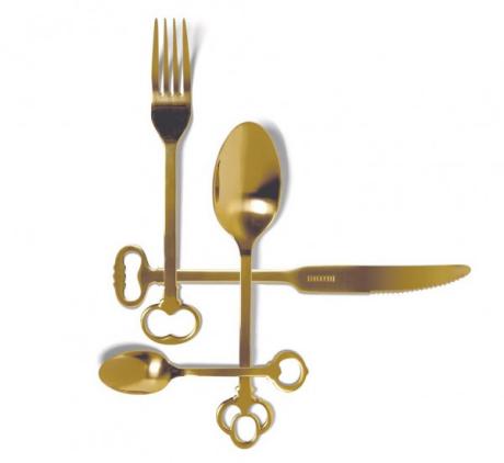 Seletti Keytlery Gold Set