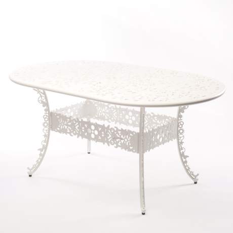 Seletti Industry Collection Aluminium Oval Table White