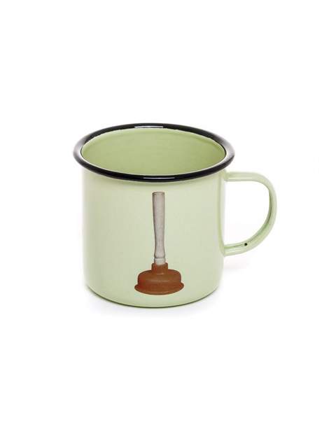 Seletti Toiletpaper Enamel Mug Plunger