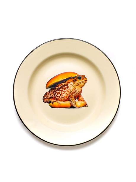 Seletti Toiletpaper Enamel Plate Toad