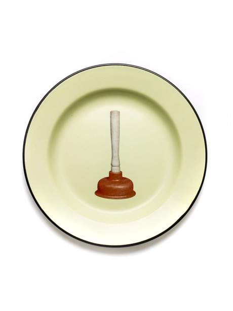 Seletti Toiletpaper Enamel Plate Plunger