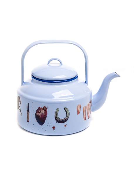 Seletti Toiletpaper Enamel Teapot Light blue