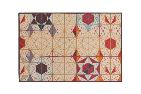 Gan Rugs Hexa Rectagular Rug Orange 