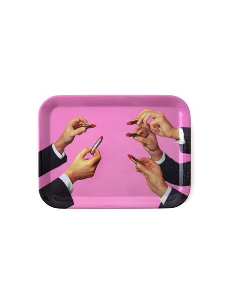 Seletti Toiletpaper Lipstick Pink Tray